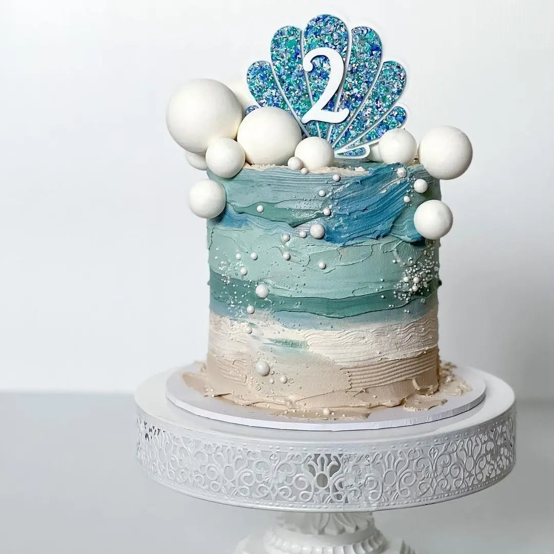 3 Layer Shell Cake Topper with Age