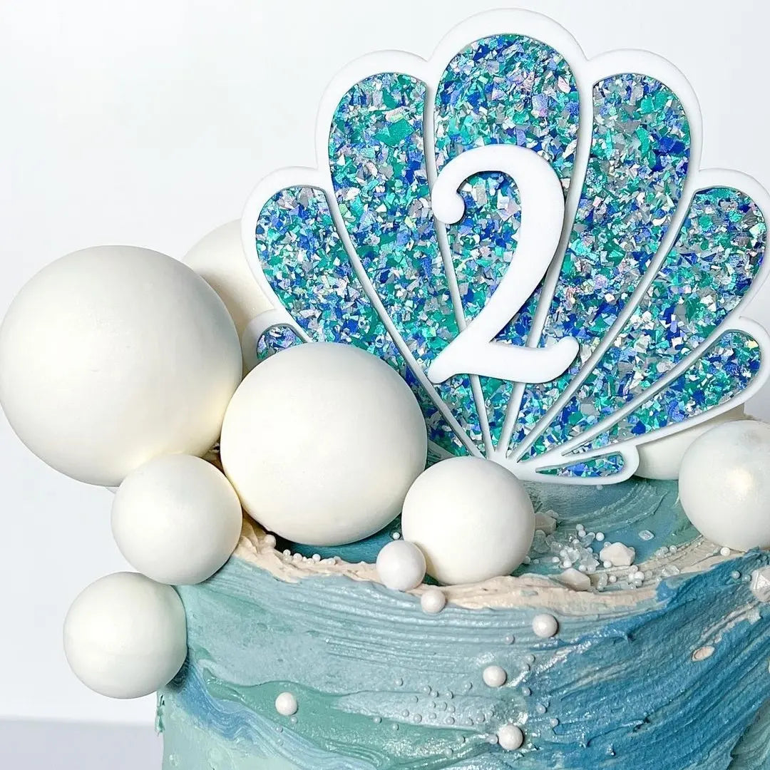 3 Layer Shell Cake Topper with Age