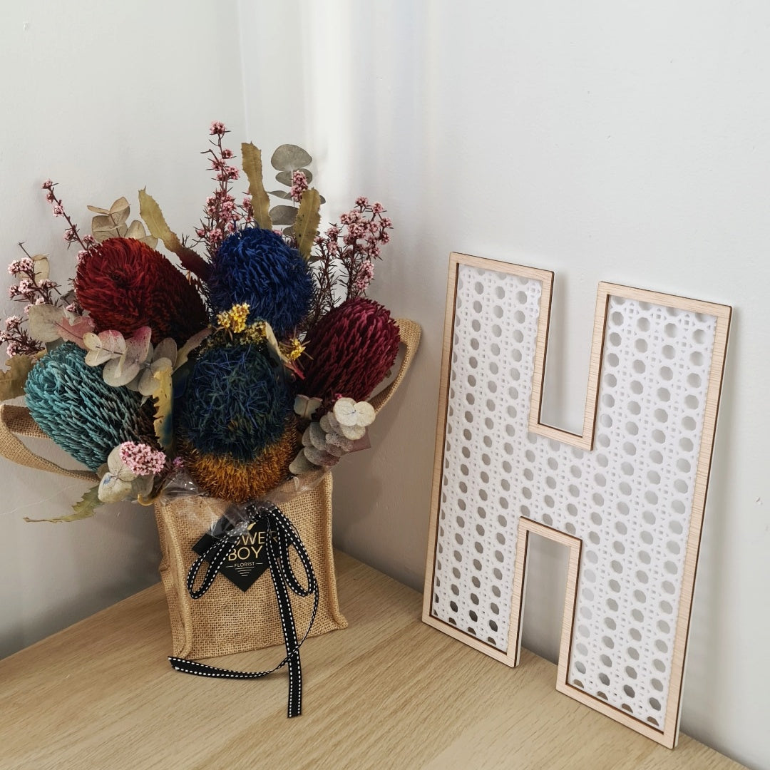 Rattan Letter Plaques