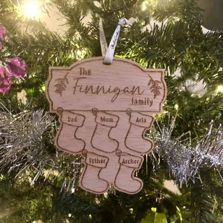 Family Stockings Christmas Decoration