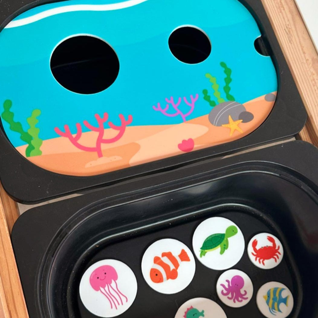Under The Sea - Size Sorting & Conversation - insert for Trofast Flisat or Kmart Table