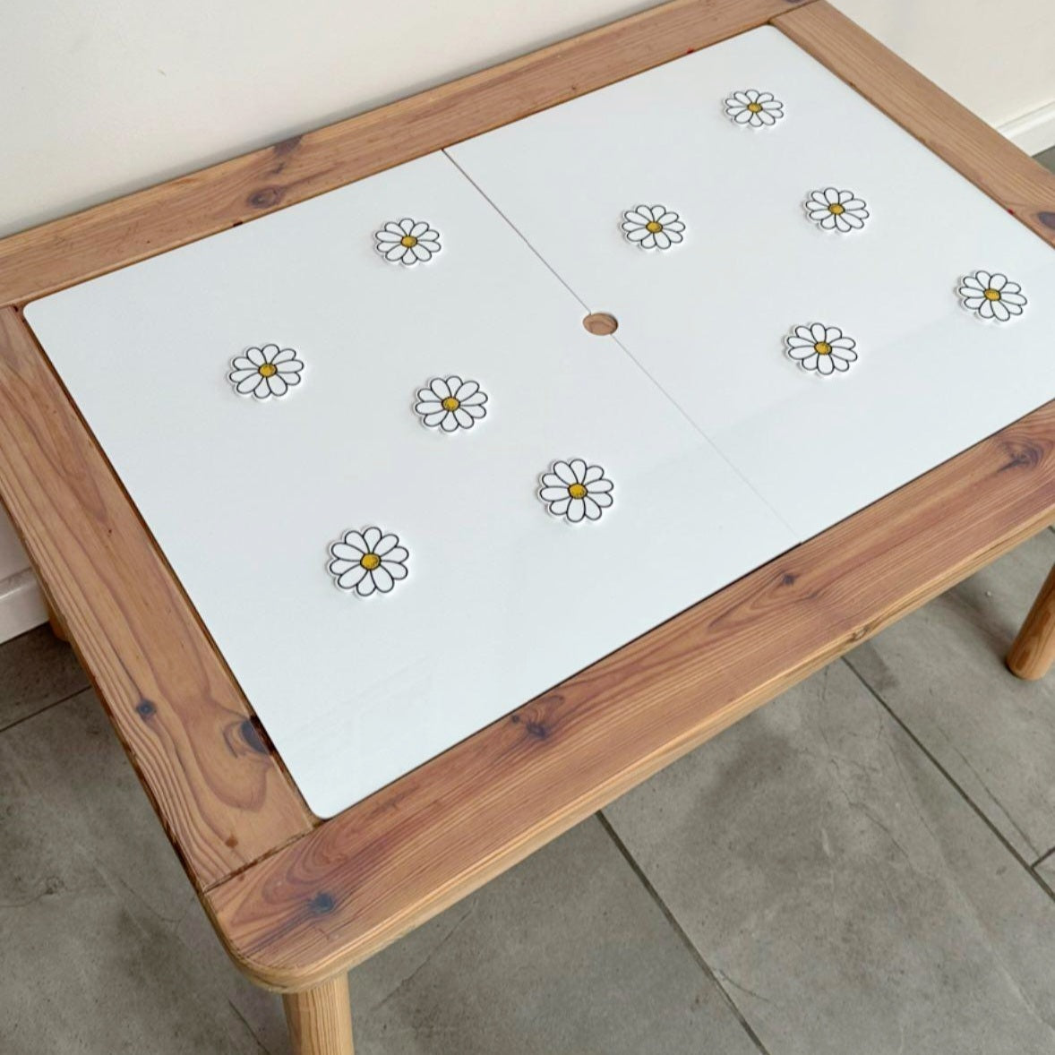 Daisy Table Acrylic Cover for Ikea Flisat or Kmart Table