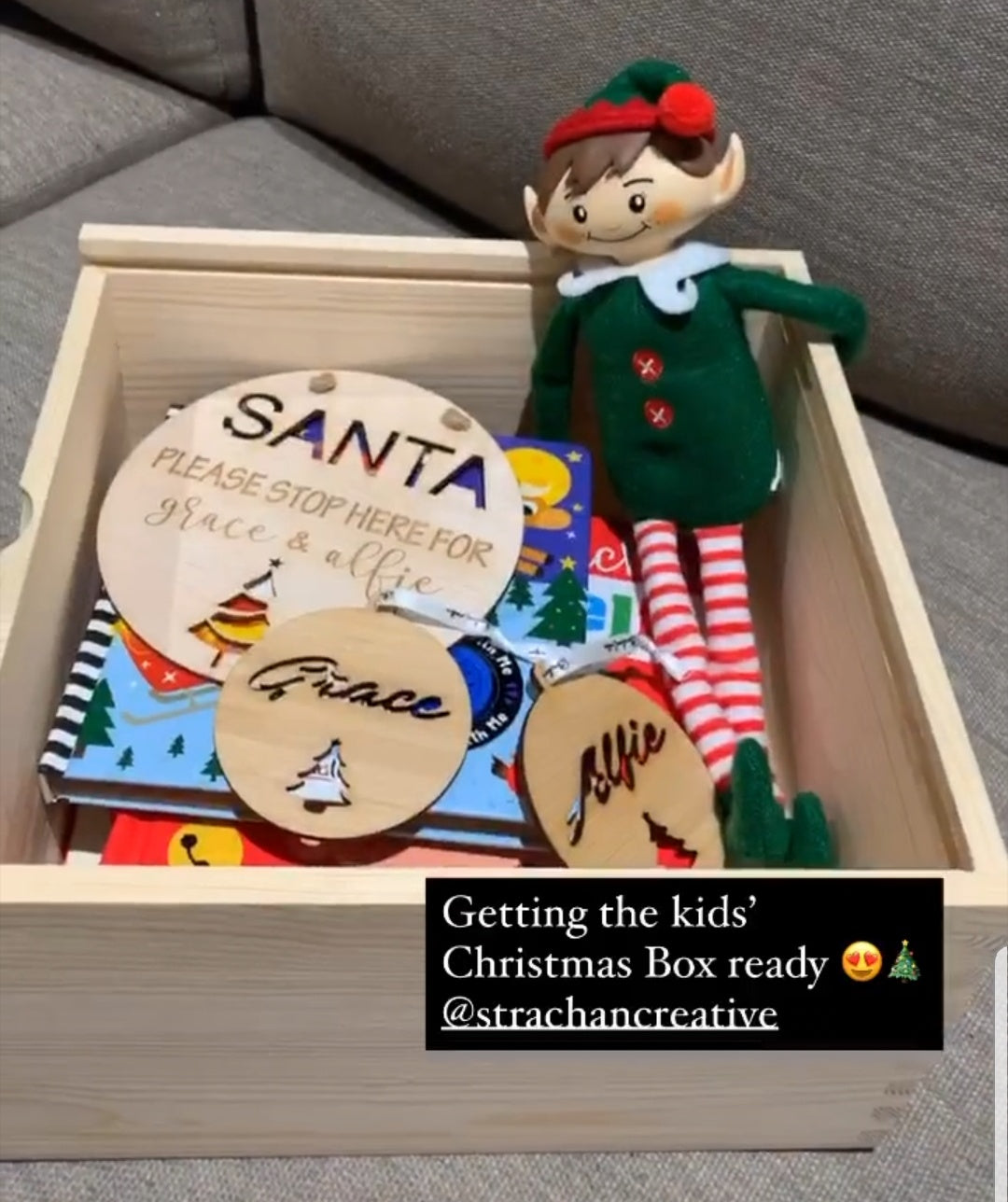 Santa Please Stop Here - Wooden Sign