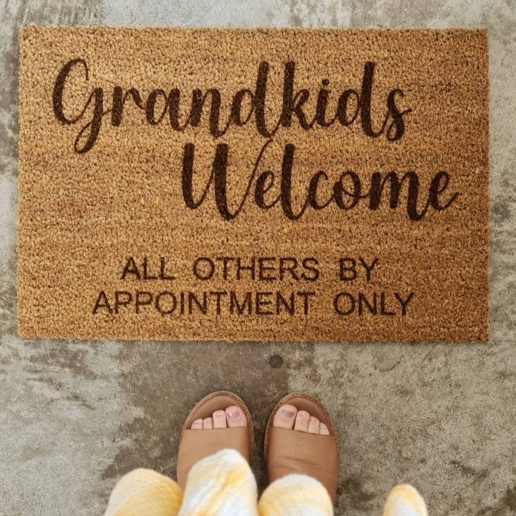 Grandkids Welcome Door Mat