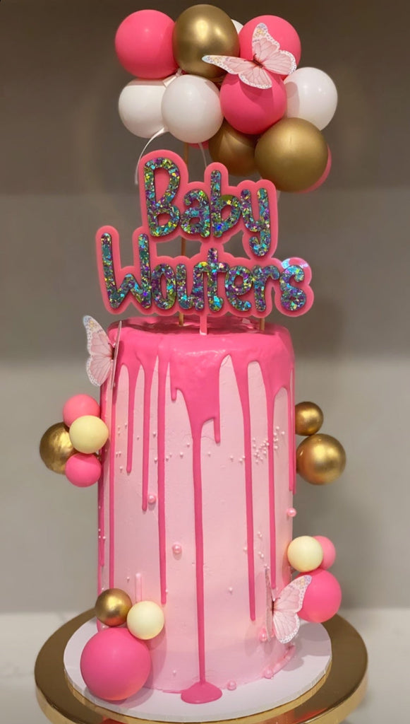 2 Layer Cake Topper - MULTIPLE WORDS