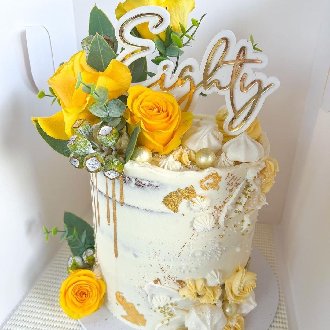 2 Layer Cake Topper - ONE NAME / WORD ONLY