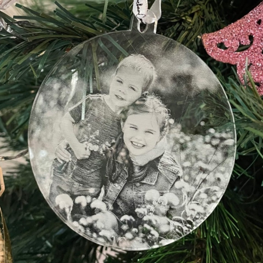Photo Bauble - Engraved