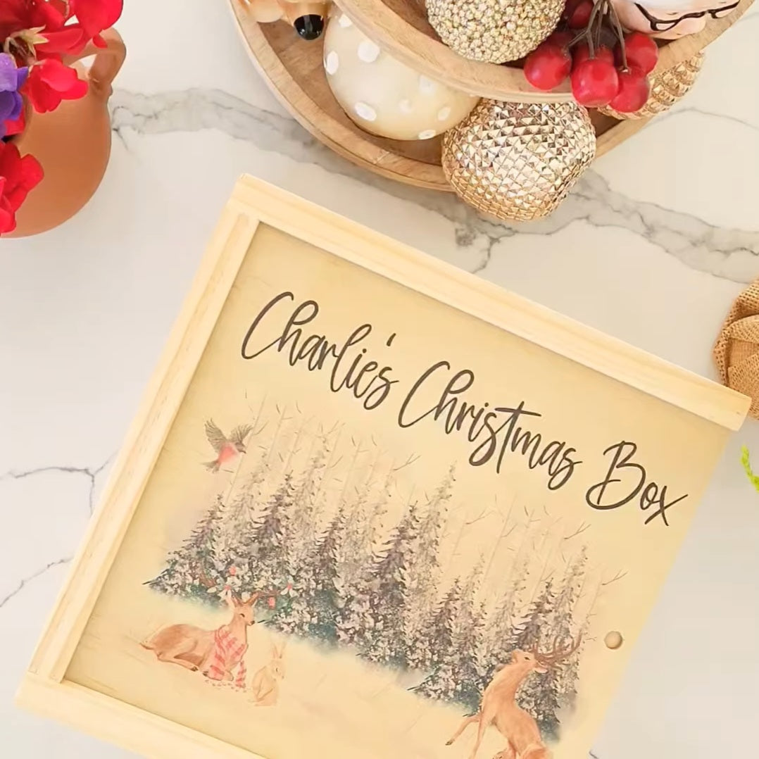 Woodland Printed Christmas Box