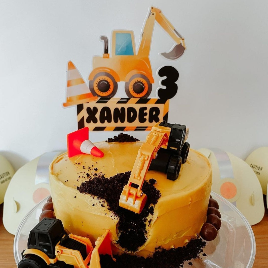 Construction Digger Cake Topper