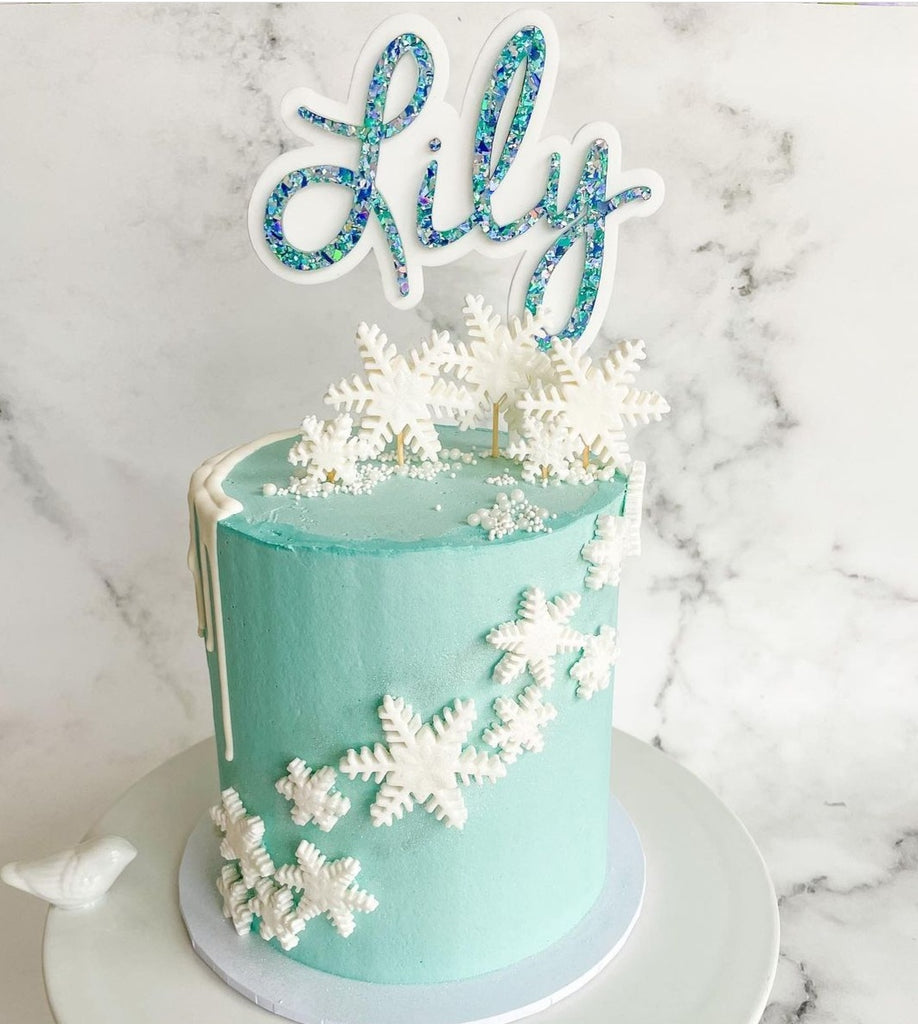 2 Layer Cake Topper - ONE NAME / WORD ONLY