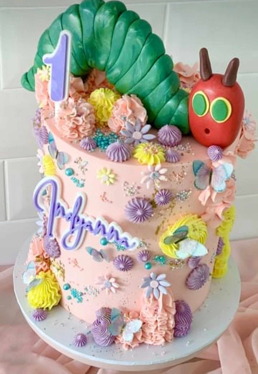2 Layer Front of Cake Plaque - ONE NAME / WORD ONLY
