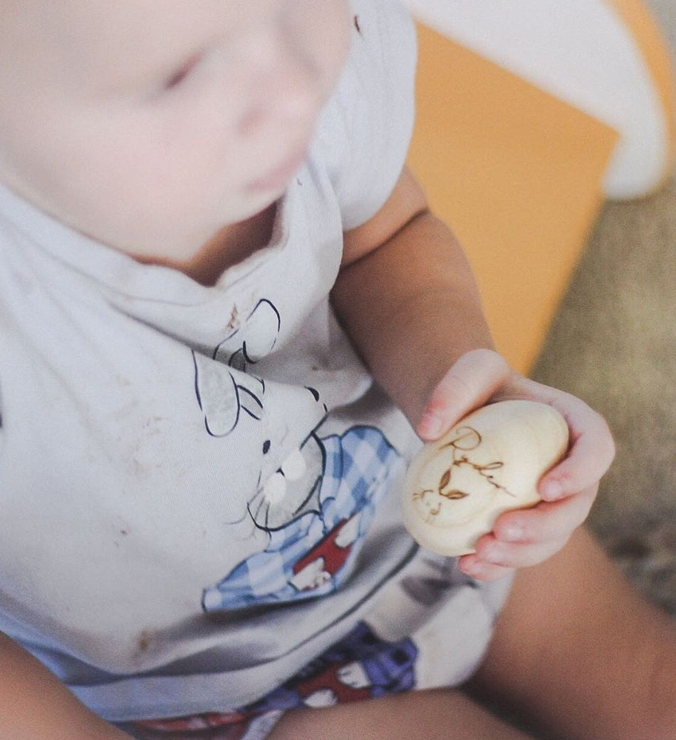 Wooden Shaker Easter Egg