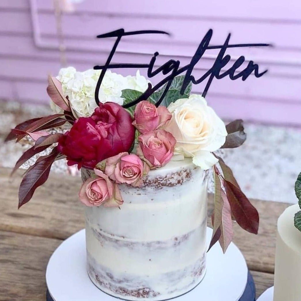 Eighteen Cake Topper