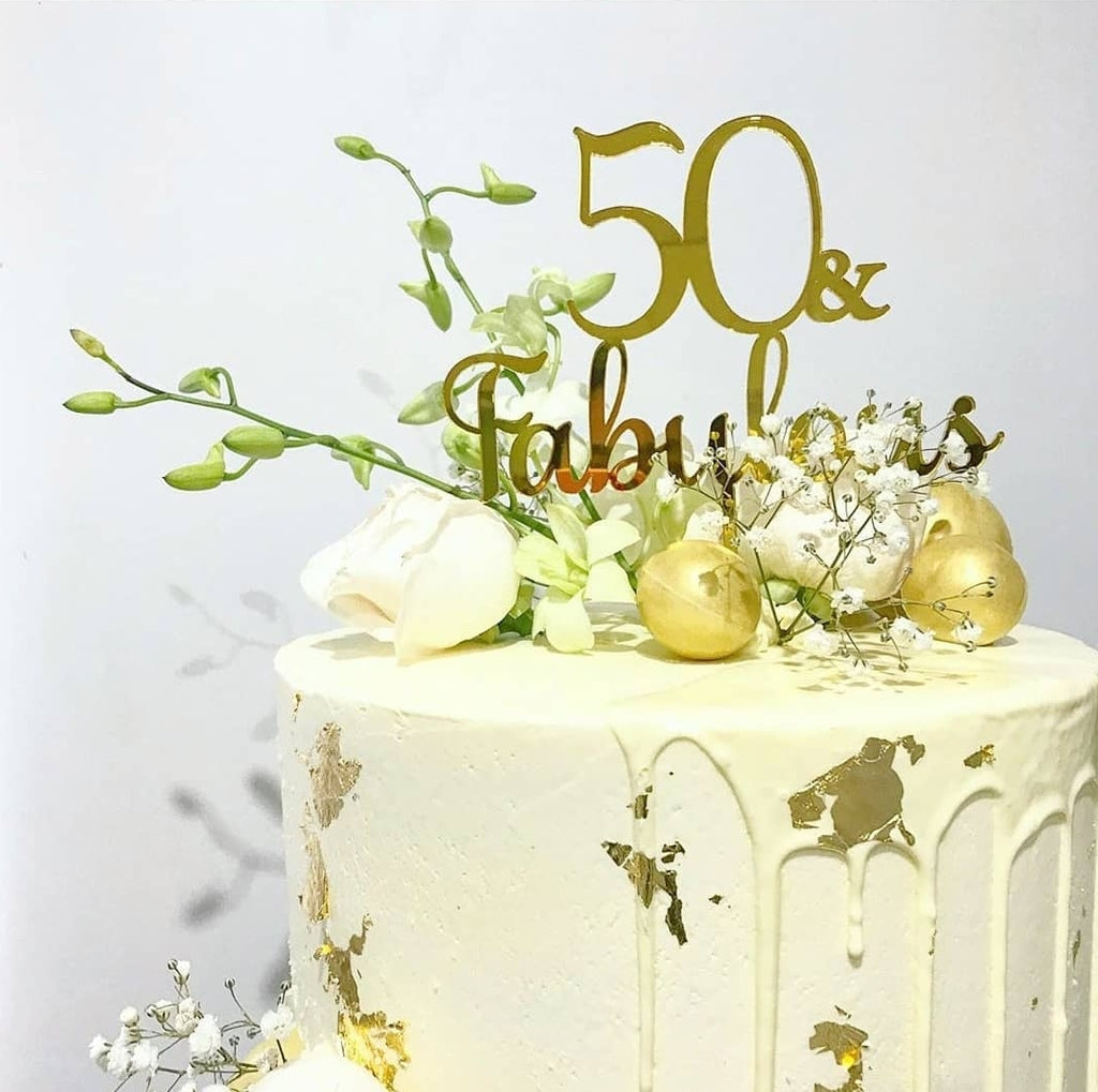 Age & Fabulous Cake Topper
