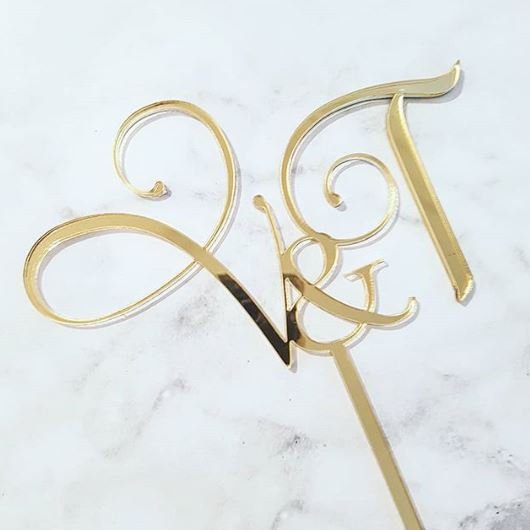 Initials Cake Topper