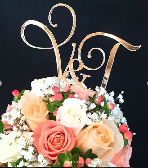 Initials Cake Topper